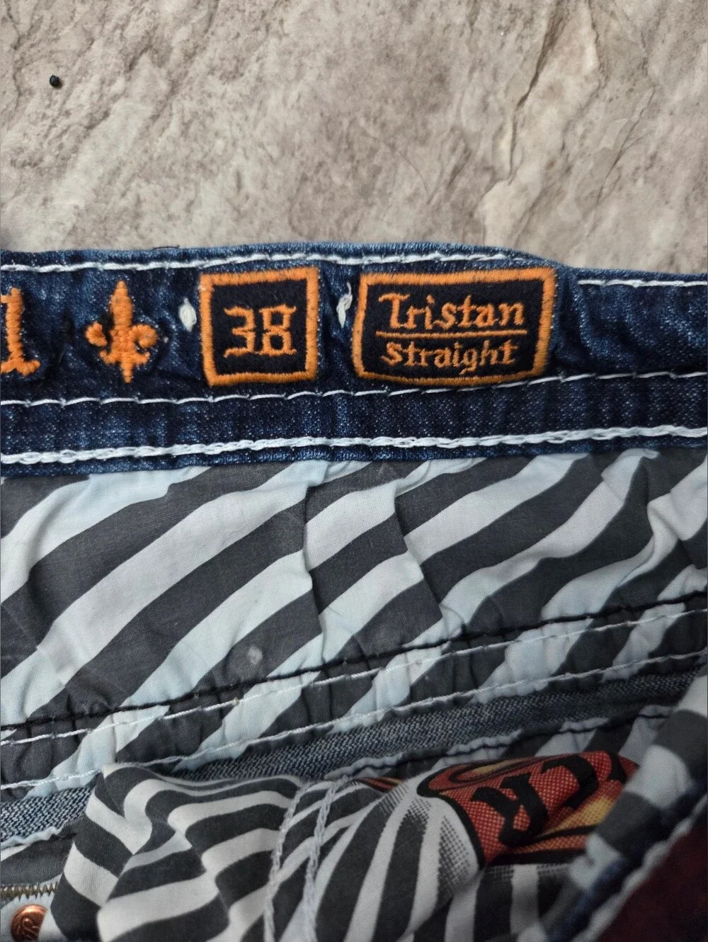 Rock Revival Jeans Slim Straight Tristan Men's Size 38x30 EUC